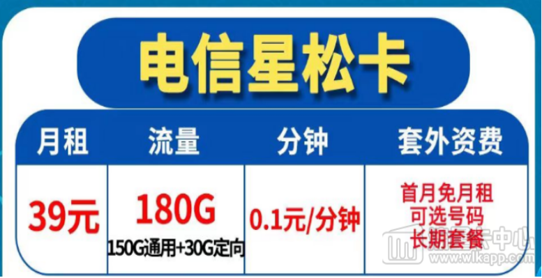 長期優秀套餐|電信星松卡+電信奇妙卡|免費領取20年可用！！