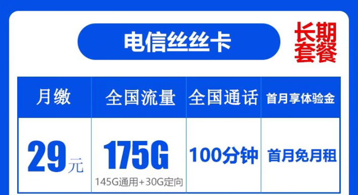 電信絲絲卡|長(zhǎng)期爆卡！超多流量、要實(shí)名、免費(fèi)領(lǐng)取正規(guī)官方套餐！