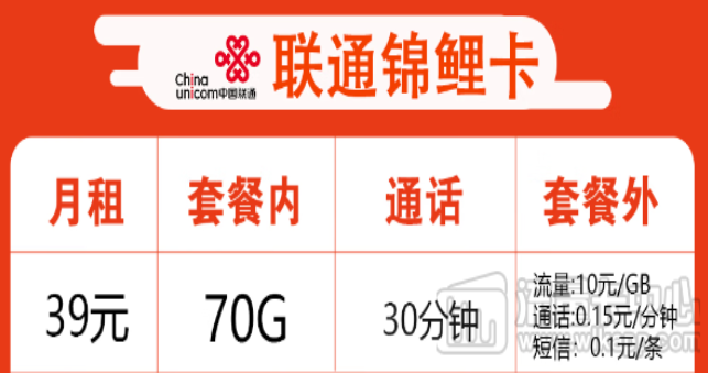 優惠享不停！聯通有福利！"聯通錦鯉卡、聯通全國卡"驚喜套餐！