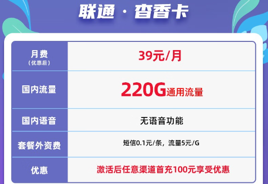 聯通杳香卡好用嗎？200G以上的大流量卡有推薦嗎？